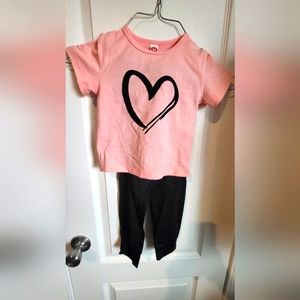Pink and Black Heart Set